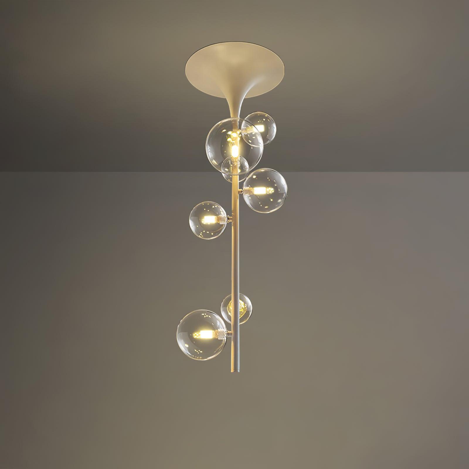 Modern Multi Head Glass Tube Ceiling Light for Hallways and Entryways