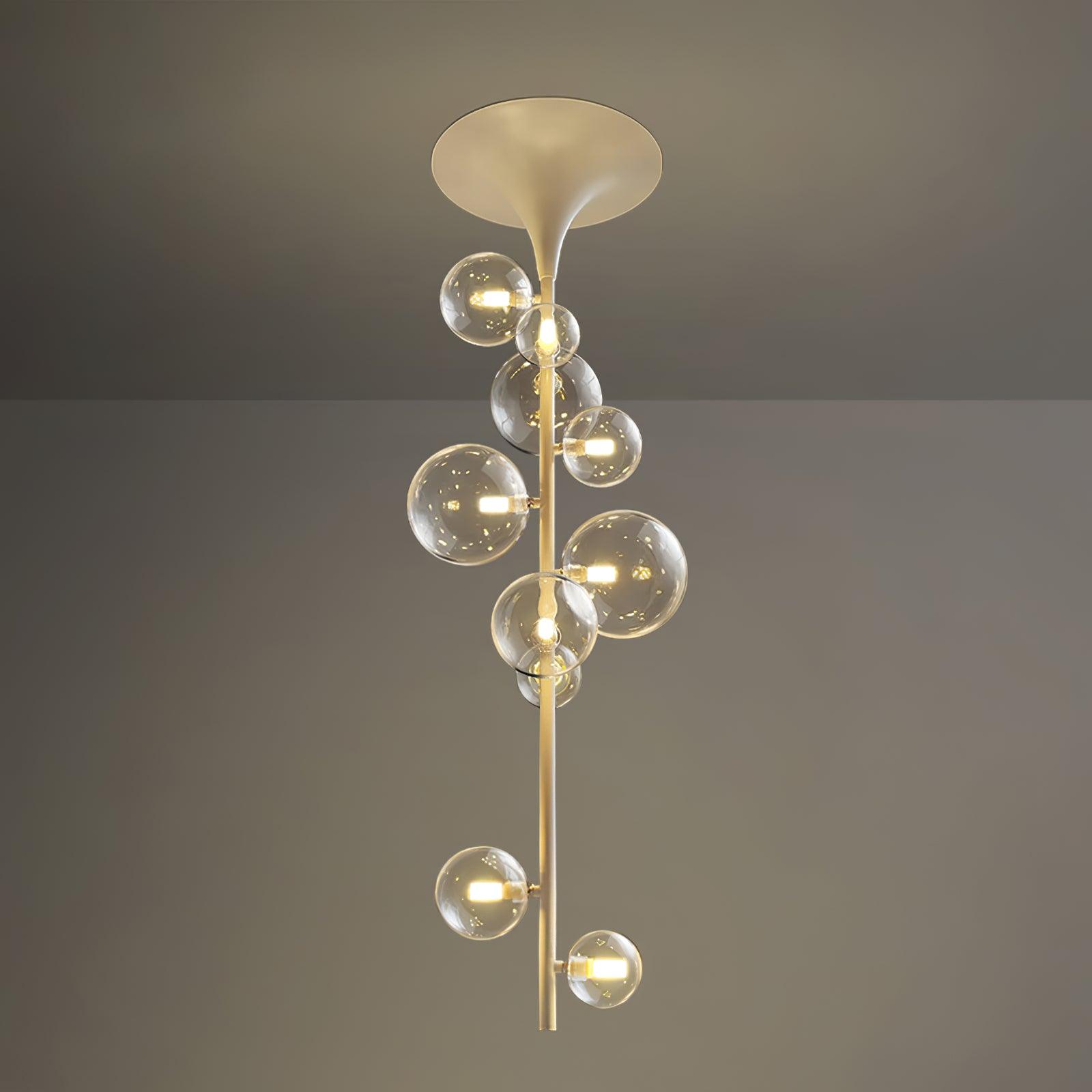 Modern Multi Head Glass Tube Ceiling Light for Hallways and Entryways