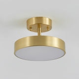 Modern Minimalist Hero Rotating LED Ceiling Light with Brass Finish and Adjustable Illumination