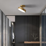 Modern Minimalist Hero Rotating LED Ceiling Light with Brass Finish and Adjustable Illumination