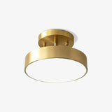 Modern Minimalist Hero Rotating LED Ceiling Light with Brass Finish and Adjustable Illumination