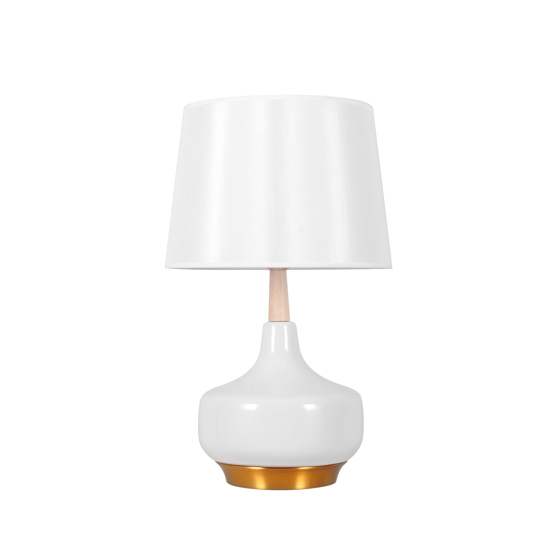 Modern White Hilo Resin Wood Table Lamp for Minimalist Bedside Lighting
