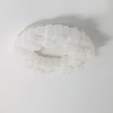 Modern Hexagonal Honeycomb LED Ceiling Light White Geometric Flush Mount Lighting