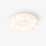 Modern Hexagonal Honeycomb LED Ceiling Light White Geometric Flush Mount Lighting