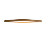 Modern Horizon Linear Wood LED Flush Mount Ceiling Lamp for Kitchen and Dining Room