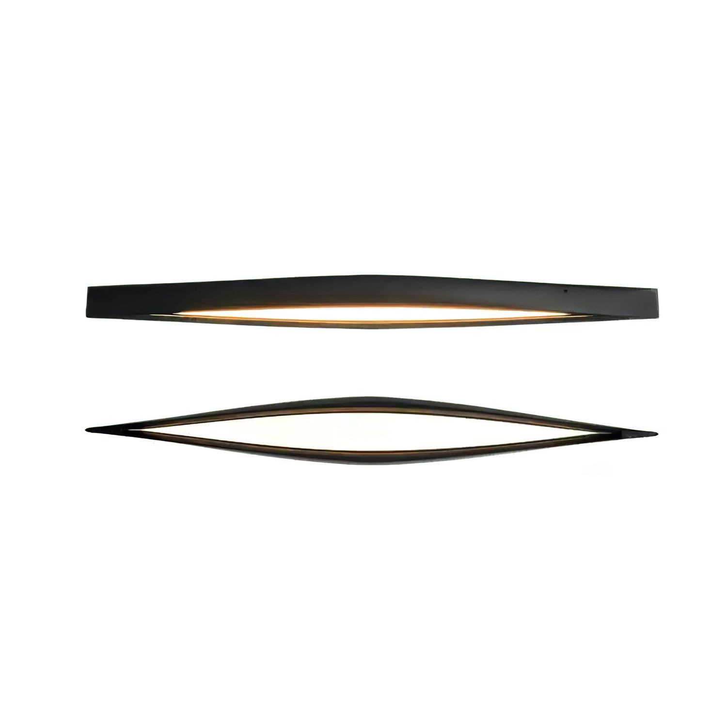 Modern Horizon Linear Wood LED Flush Mount Ceiling Lamp for Kitchen and Dining Room