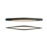 Modern Horizon Linear Wood LED Flush Mount Ceiling Lamp for Kitchen and Dining Room