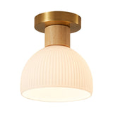 modern-horn-shaped-small-ceiling-lamp-with-wood-accents-and-glass-shade