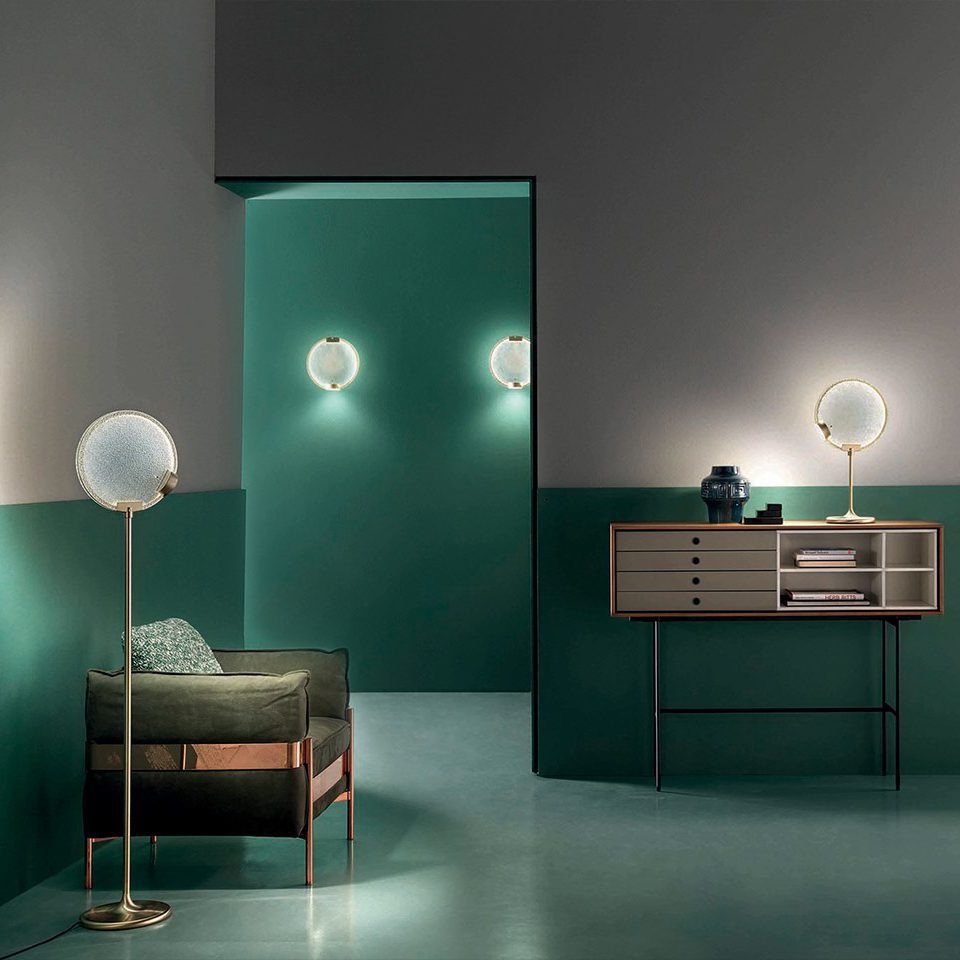 modern-circular-glass-pendant-light-with-brass-finish-and-integrated-led-spotlight