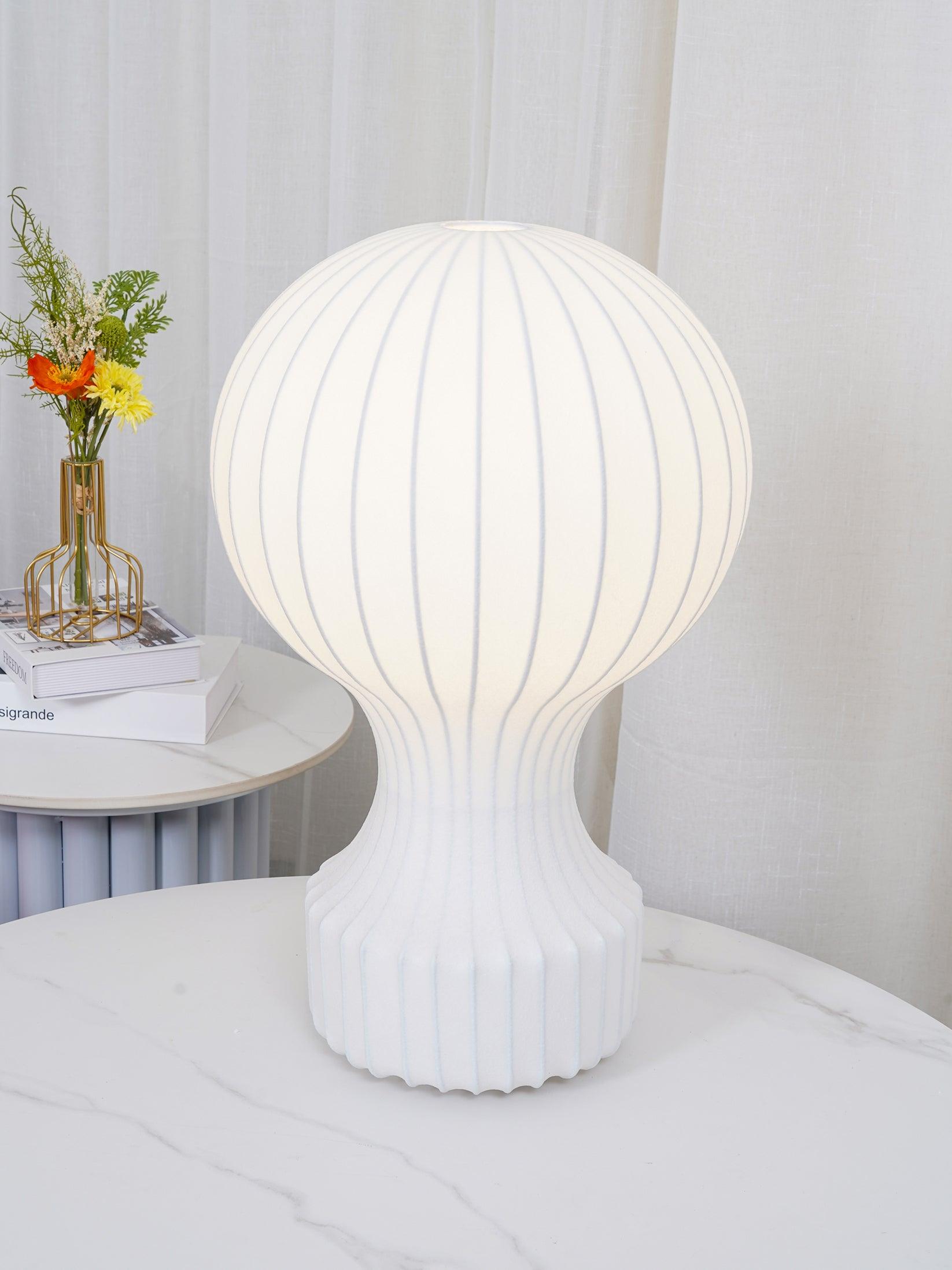 Modern Resin Cocoon Table Lamp Hot Air Balloon Style Soft Diffused Glow Bedside Lighting