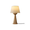Modern Hourglass Wood Table Lamp Geometric Solid Wood Desk Light for Living Room and Office