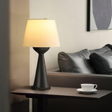 Modern Hourglass Wood Table Lamp Geometric Solid Wood Desk Light for Living Room and Office