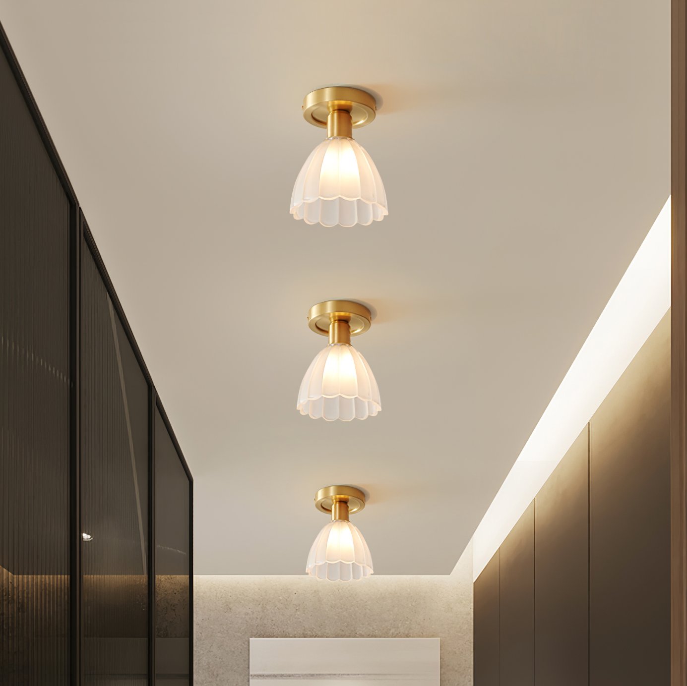 elegant-hubble-style-white-glass-ceiling-light-with-modern-brass-base