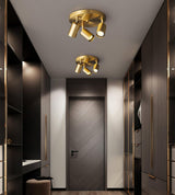 Hugo Hotspot Modern Adjustable Multi Head Flush Mount Ceiling Spotlight in Brass or Black