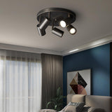 Hugo Hotspot Modern Adjustable Multi Head Flush Mount Ceiling Spotlight in Brass or Black