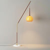 Modern Hulusi Ambient Hanging Floor Lamp with Marble Base and Glass Shade
