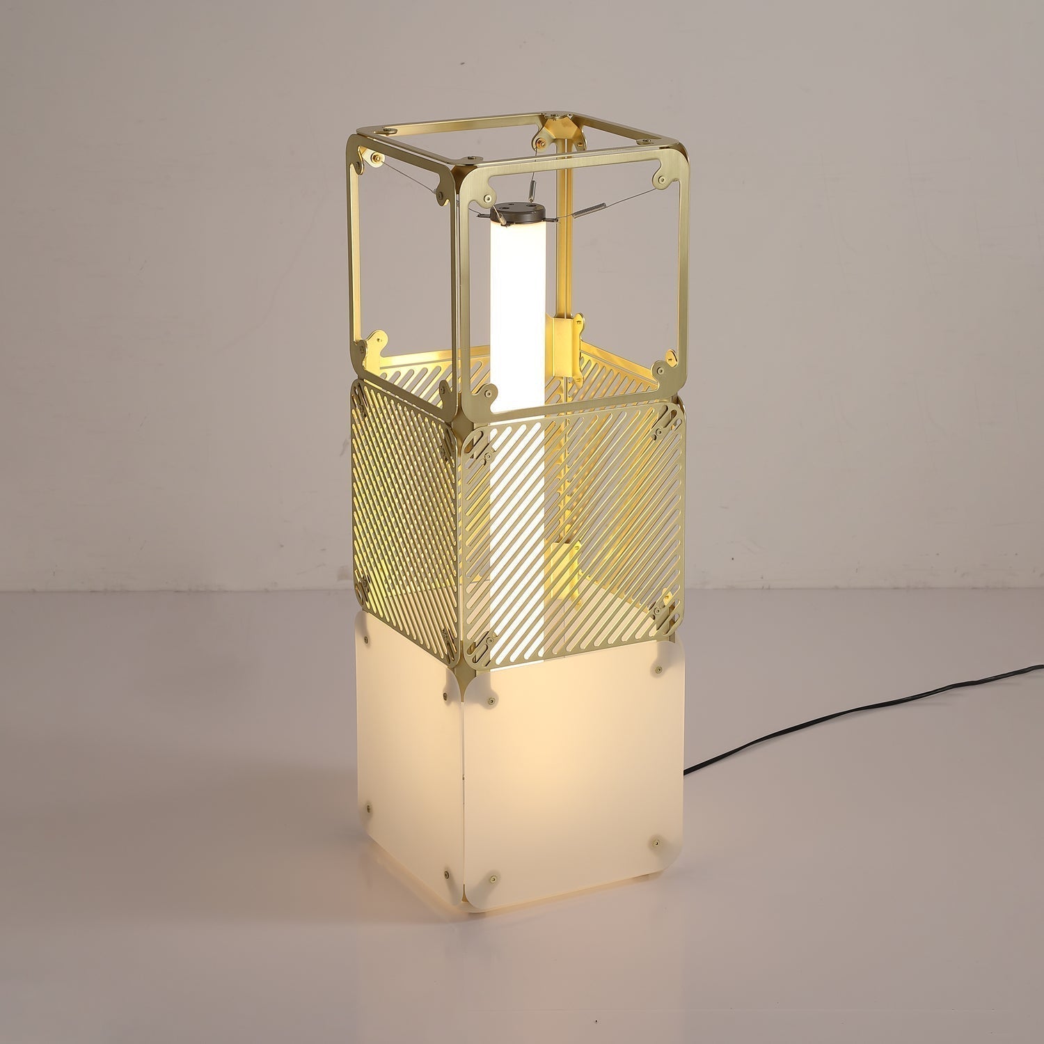 Modern Modular Geometric LED Floor Lamp Hyperqube Stacked Cube Standing Light