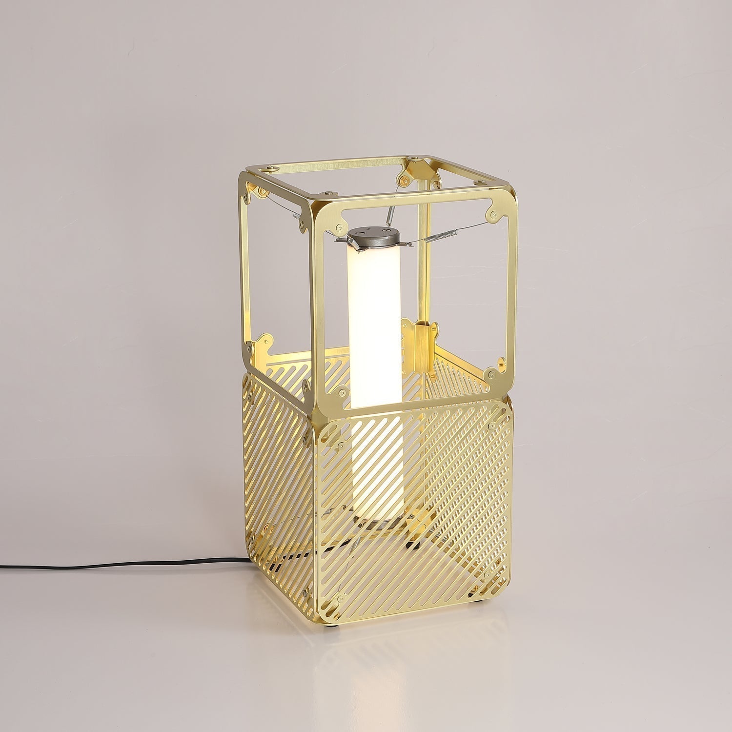 Modern Geometric Modular Cube Table Lamp with Adjustable LED Engine