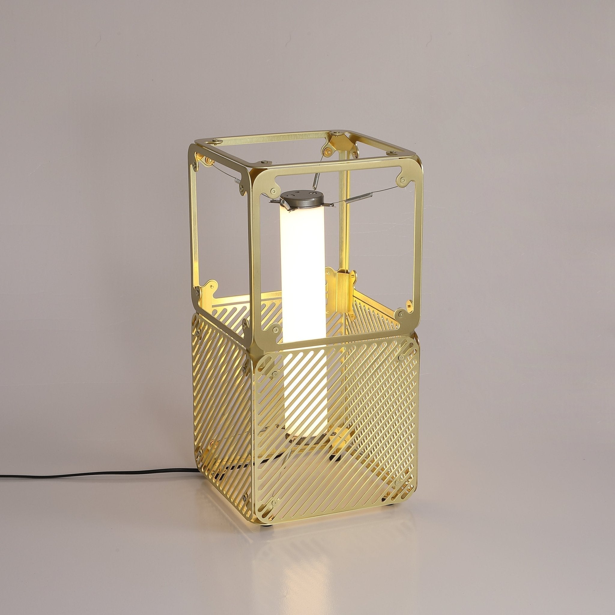 Modern Geometric Modular Cube Table Lamp with Adjustable LED Engine