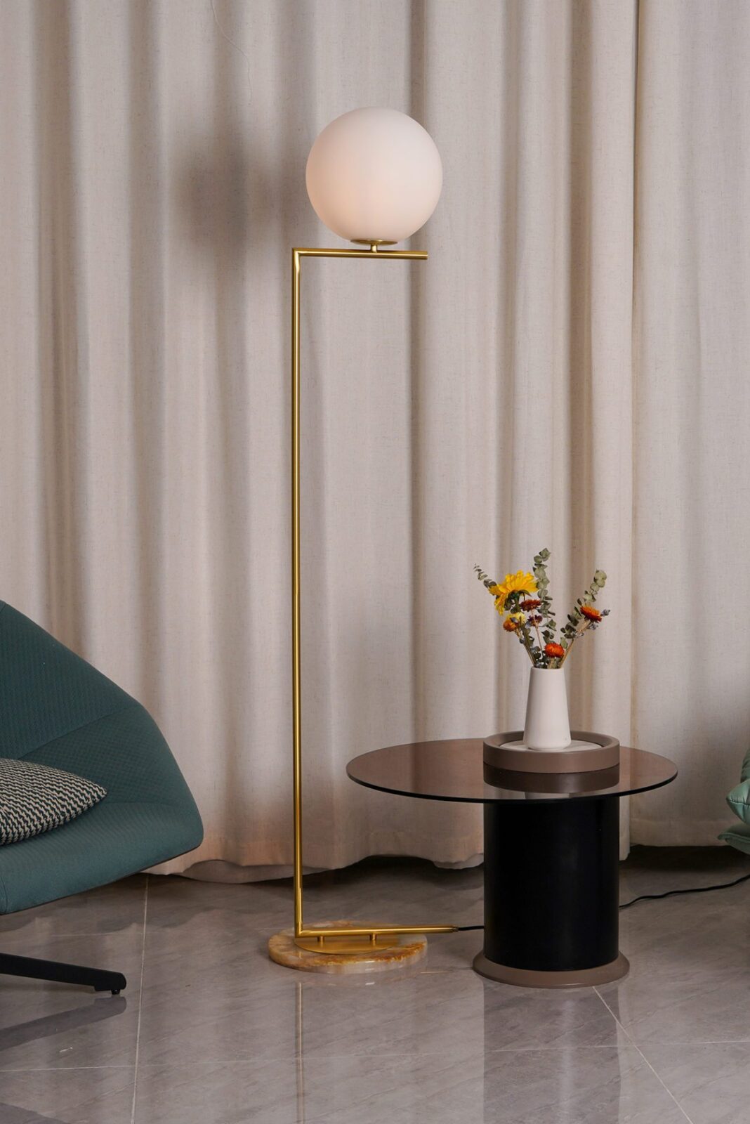 modern-industrial-gold-standing-lamp-with-white-glass-globe-shade-and-foot-switch
