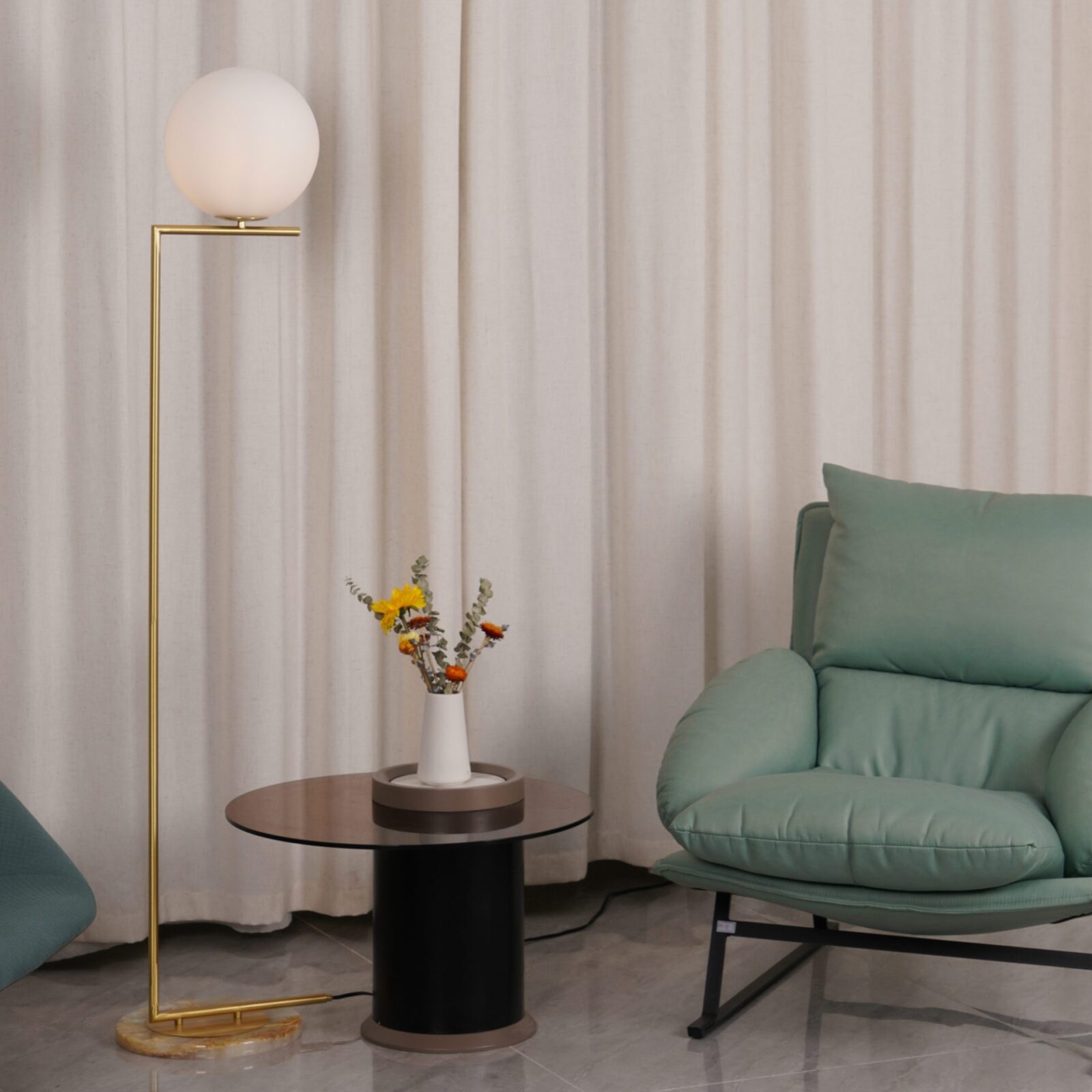 modern-industrial-gold-standing-lamp-with-white-glass-globe-shade-and-foot-switch