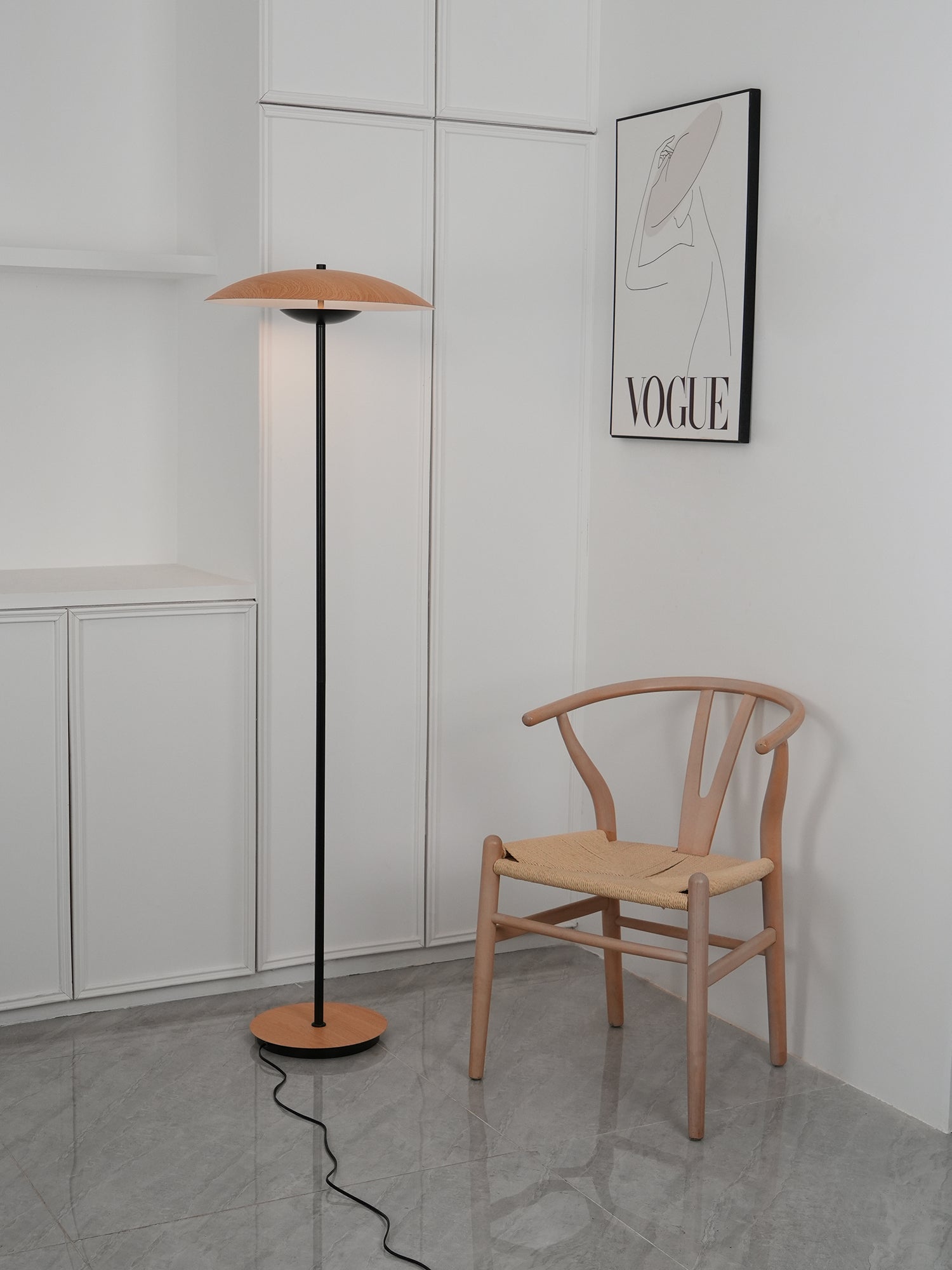 Modern Adjustable LED Floor Lamp with Directional Suspension and Aluminum Frame