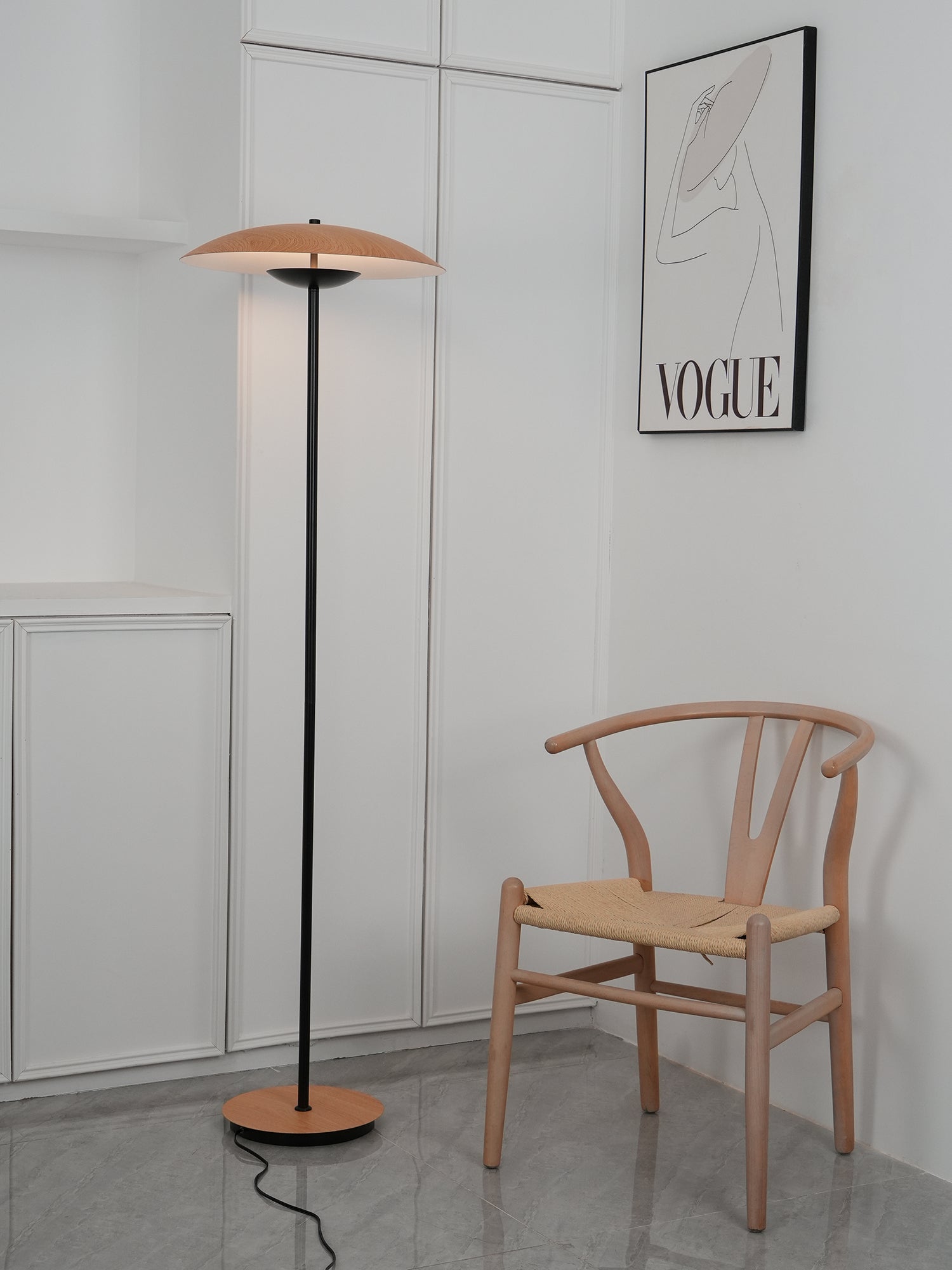 Modern Adjustable LED Floor Lamp with Directional Suspension and Aluminum Frame