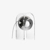 Retro Acrylic and Chrome Sphere Table Lamp Mid Century Modern Side Light