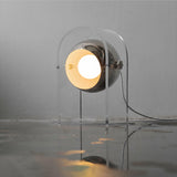 Retro Acrylic and Chrome Sphere Table Lamp Mid Century Modern Side Light