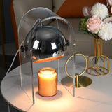 Retro Acrylic and Chrome Sphere Table Lamp Mid Century Modern Side Light