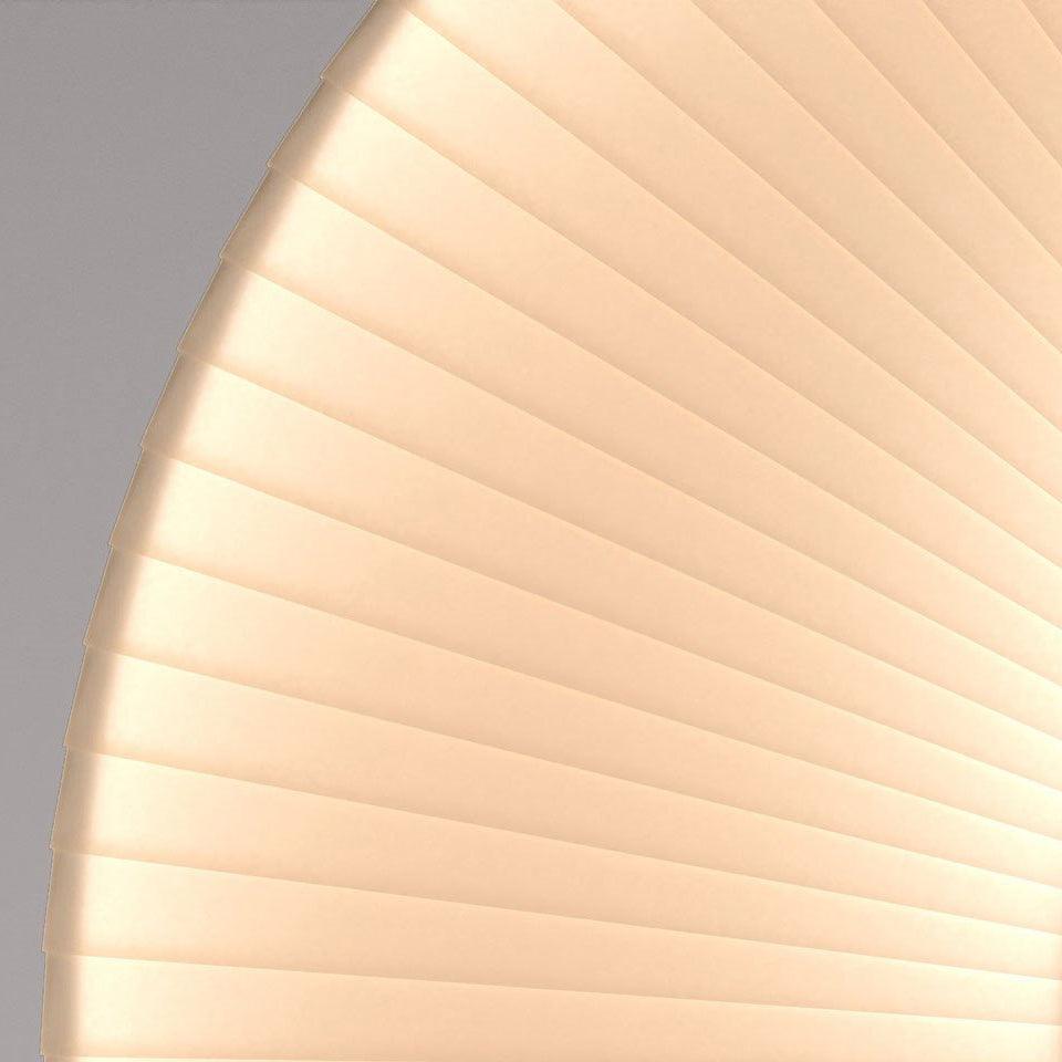 Modern Iris LED Floor Lamp with White Fabric Shade and Adjustable Color Temperatures