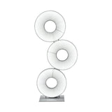 Modern Iris Totem LED Floor Lamp with Large Fabric Shade for Living Room Indoor Sunshine Lighting