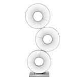 Modern Iris Totem LED Floor Lamp with Large Fabric Shade for Living Room Indoor Sunshine Lighting