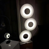 Modern Iris Totem LED Floor Lamp with Large Fabric Shade for Living Room Indoor Sunshine Lighting