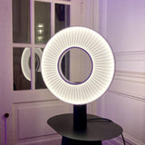 Iris Minimalist LED Portable Table Lamp Modern Fabric Shade Bedside Desk Light Black