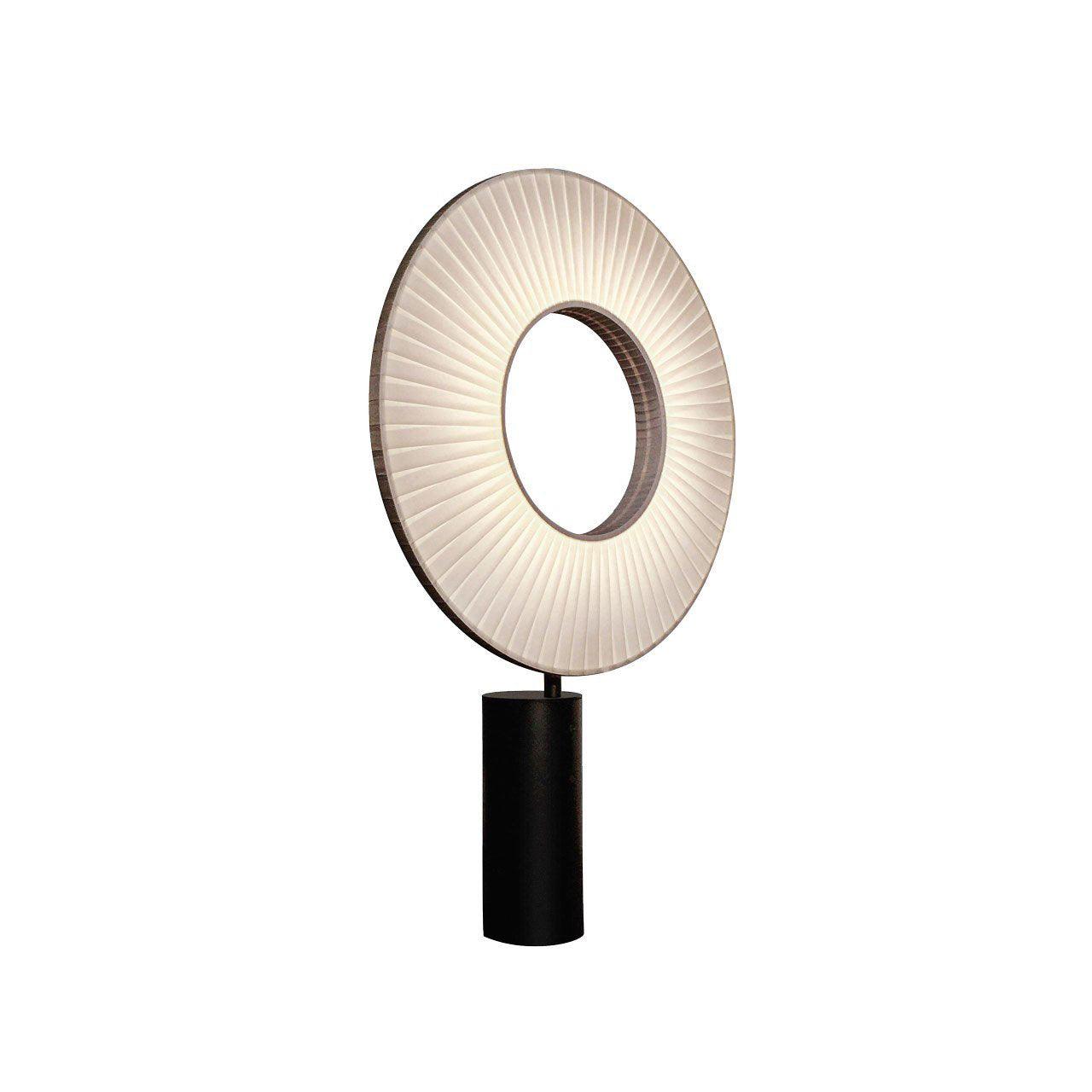 Iris Minimalist LED Portable Table Lamp Modern Fabric Shade Bedside Desk Light Black