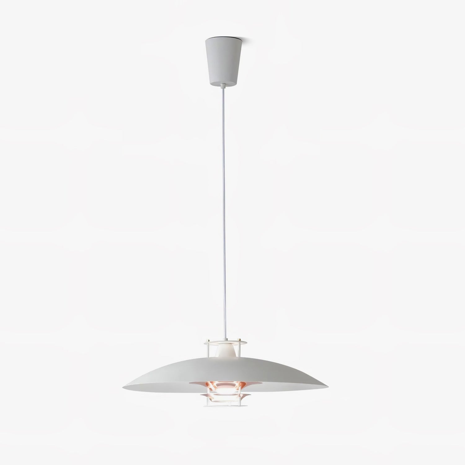 Modern Aluminum Disk Pendant Light Minimalist White and Blue Nordic Hanging Lamp