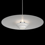 Modern Aluminum Disk Pendant Light Minimalist White and Blue Nordic Hanging Lamp