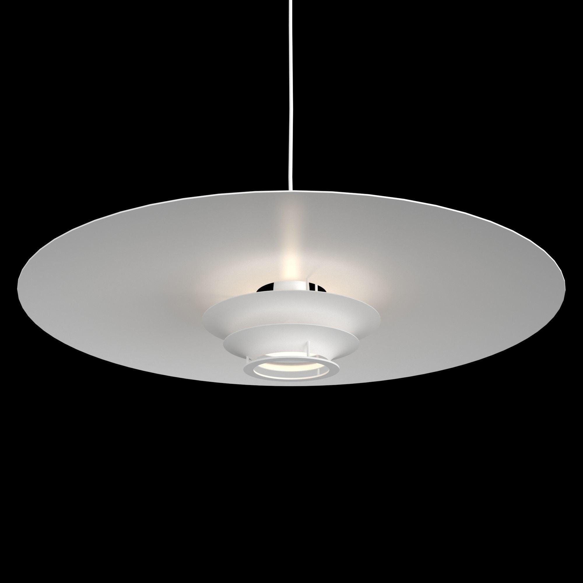 Modern Aluminum Disk Pendant Light Minimalist White and Blue Nordic Hanging Lamp