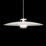 Modern Aluminum Disk Pendant Light Minimalist White and Blue Nordic Hanging Lamp