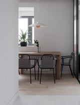Modern Aluminum Disk Pendant Light Minimalist White and Blue Nordic Hanging Lamp