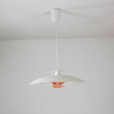 Modern Aluminum Disk Pendant Light Minimalist White and Blue Nordic Hanging Lamp