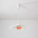 Modern Aluminum Disk Pendant Light Minimalist White and Blue Nordic Hanging Lamp