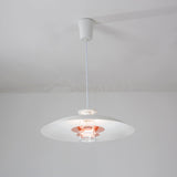 Modern Aluminum Disk Pendant Light Minimalist White and Blue Nordic Hanging Lamp