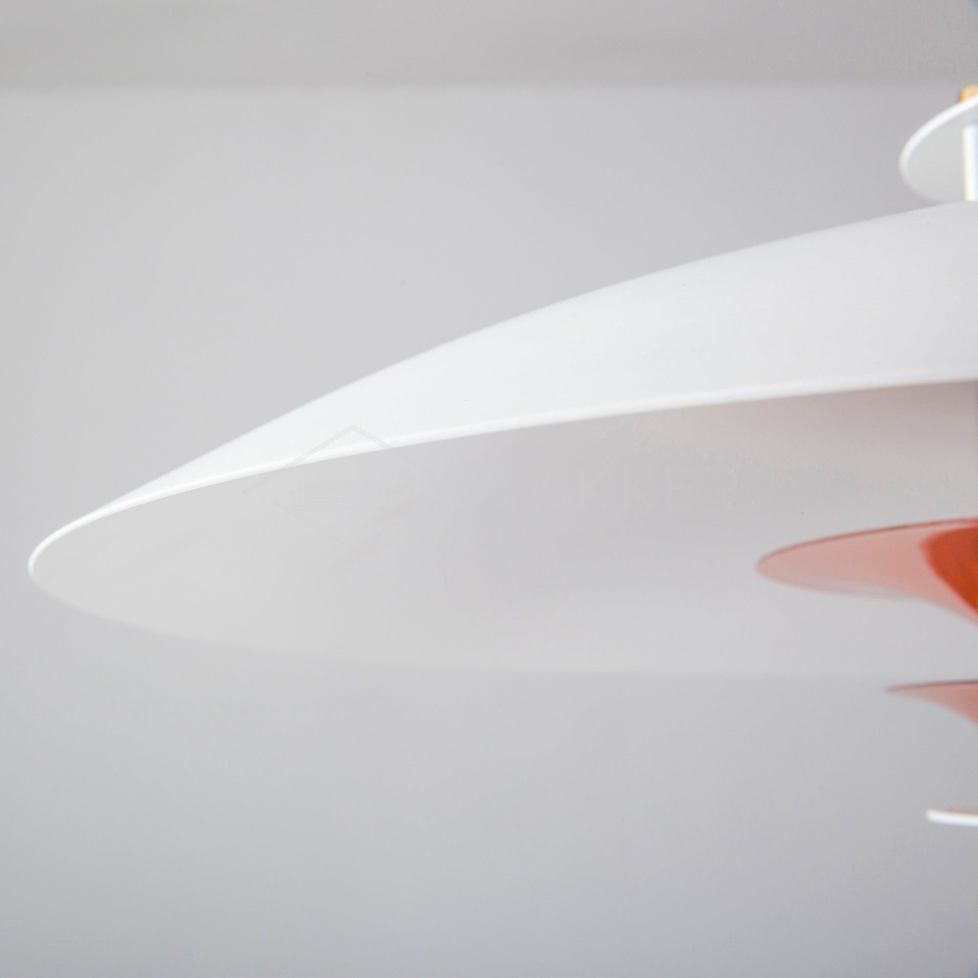 Modern Aluminum Disk Pendant Light Minimalist White and Blue Nordic Hanging Lamp