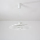 Modern Aluminum Disk Pendant Light Minimalist White and Blue Nordic Hanging Lamp