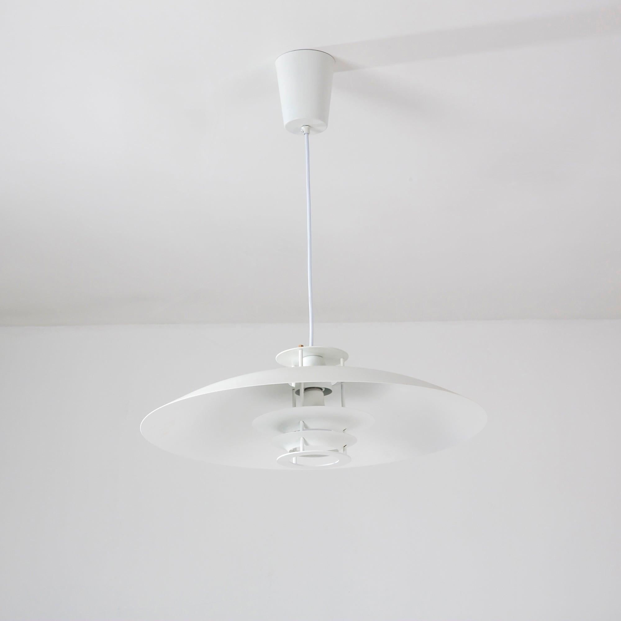 Modern Aluminum Disk Pendant Light Minimalist White and Blue Nordic Hanging Lamp