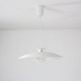 Modern Aluminum Disk Pendant Light Minimalist White and Blue Nordic Hanging Lamp