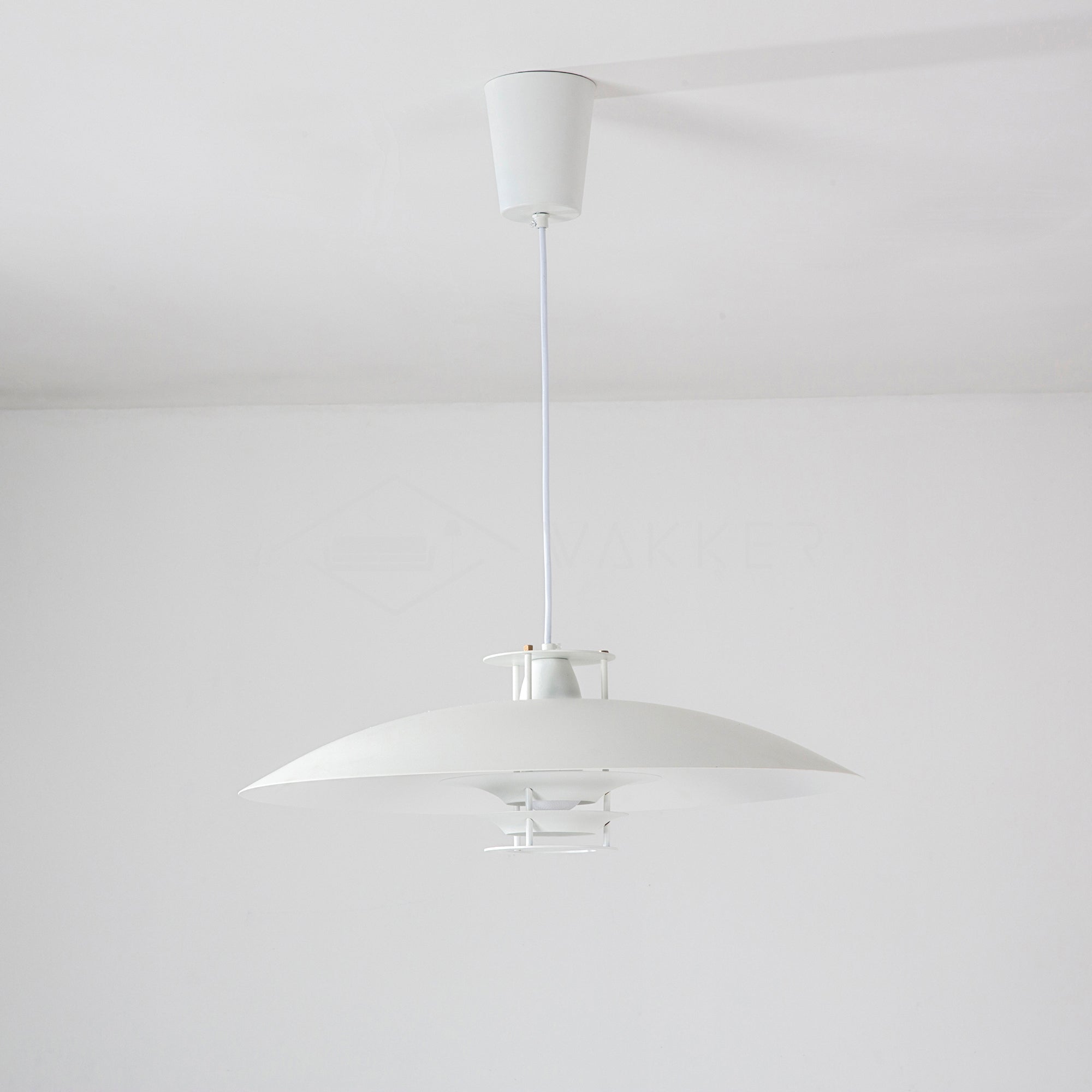Modern Aluminum Disk Pendant Light Minimalist White and Blue Nordic Hanging Lamp