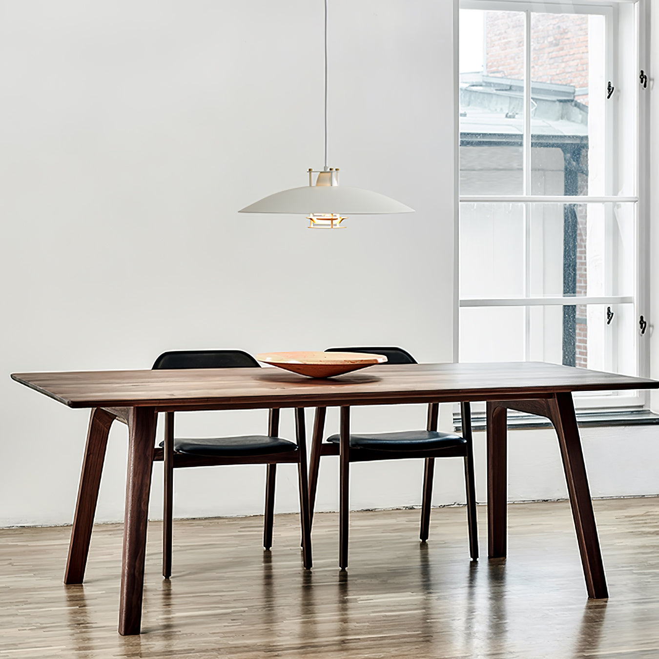 Modern Aluminum Disk Pendant Light Minimalist White and Blue Nordic Hanging Lamp